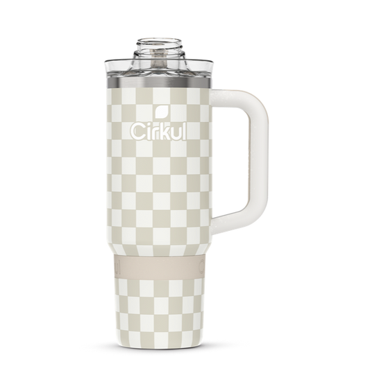 Limited Edition: 30oz. Taupe Tartan Travel StrawSip™ Tumbler 3VR1